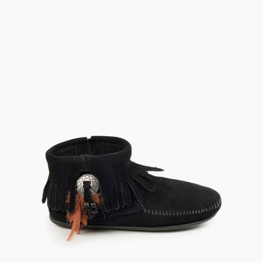 Concho feather boots| suede